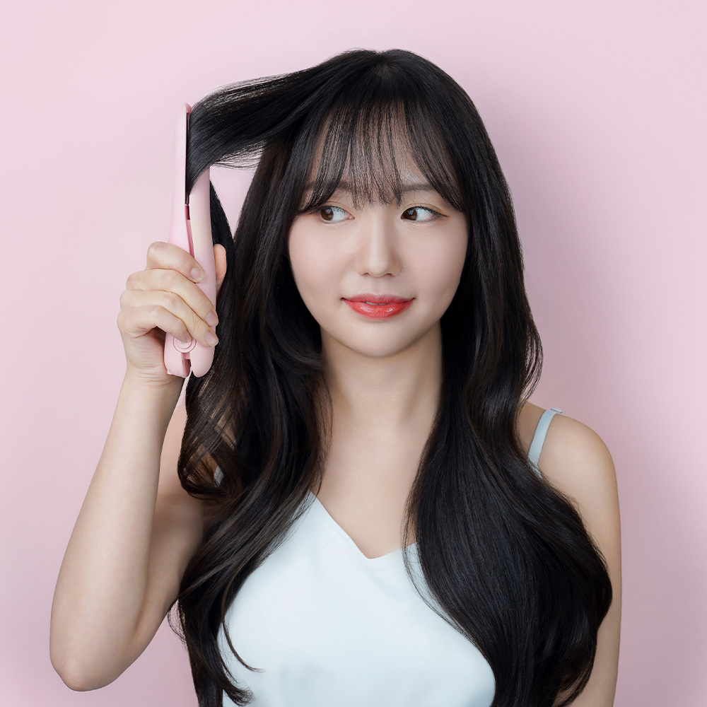 루모스 무선고데기 C타입 충전식 미니 앞머리 뿌리볼륨 휴대용 여행용 매직기