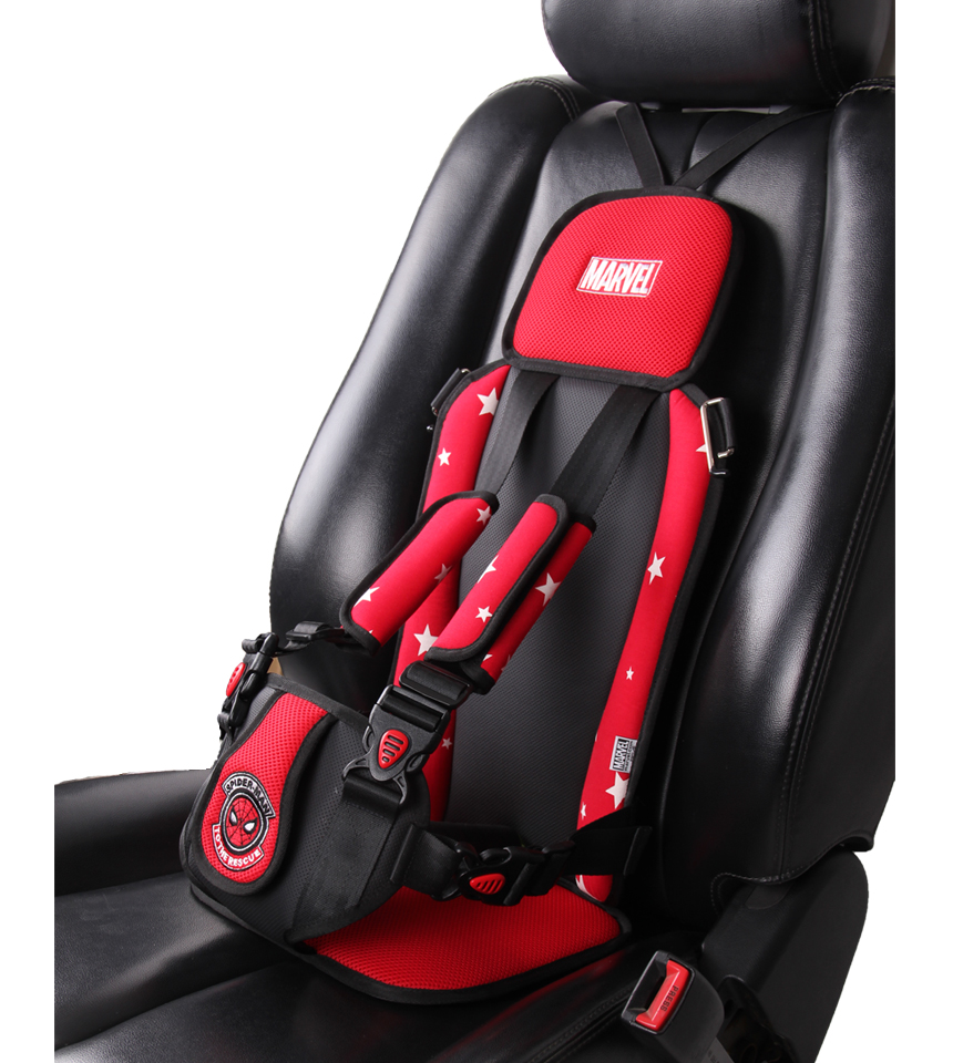 마블 휴대용 카시트 캡틴아메리카 어린이 유아 주니어카시트 슬림형 등하원 차량간편설치