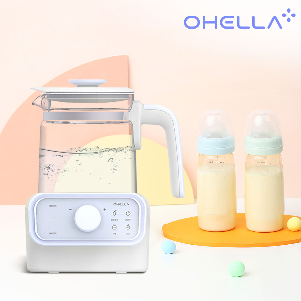 오엘라 온도조절 전기포트 커피 포트기 분유포트 대용량 유리 보온 주전자 티메이커