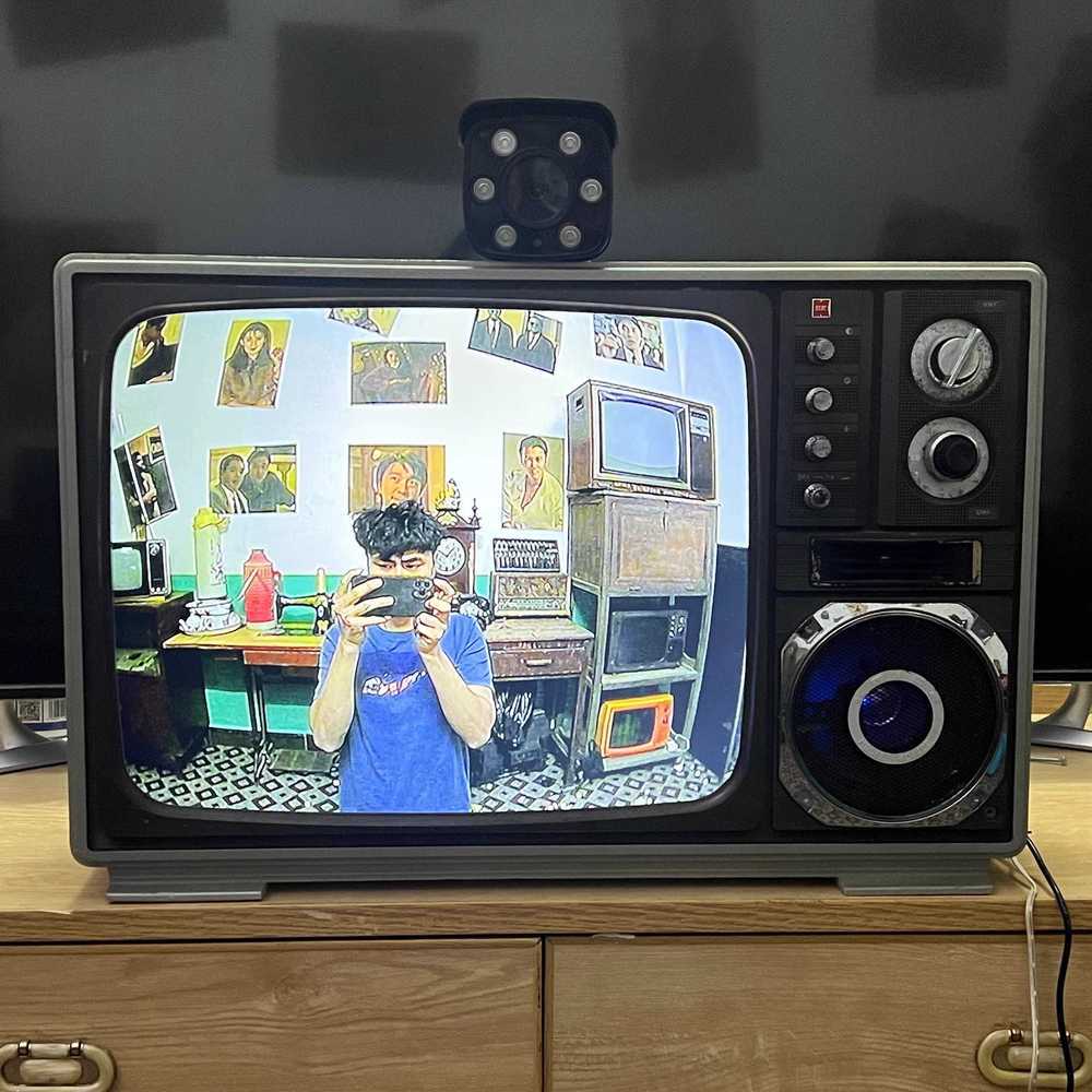 레트로 TV 송출 카메라 세트 옛날 소품 아날로그 티비 이미지 1