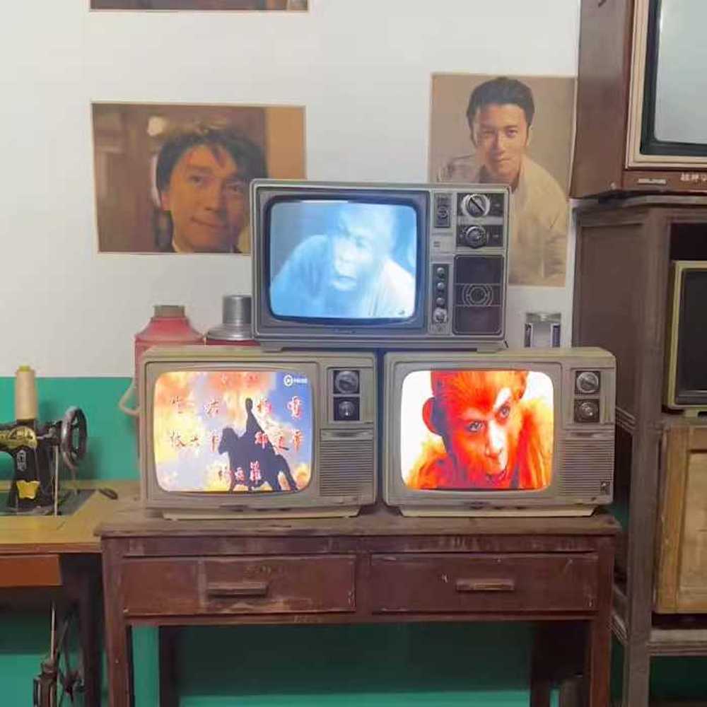 레트로 TV 송출 카메라 세트 옛날 소품 아날로그 티비 이미지 2