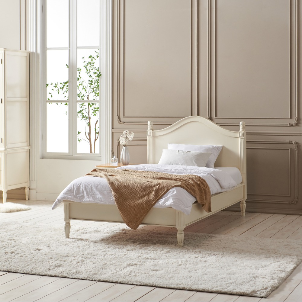 까사홈 헤이미 엔틱 아이보리 침대프레임 슈퍼싱글(SS)