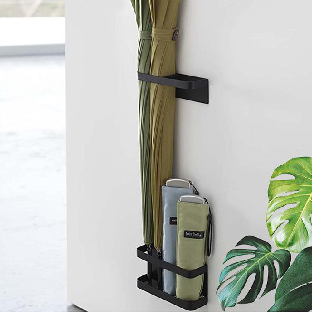 자석 우산꽂이 현관 정리함 수납 걸이 블랙