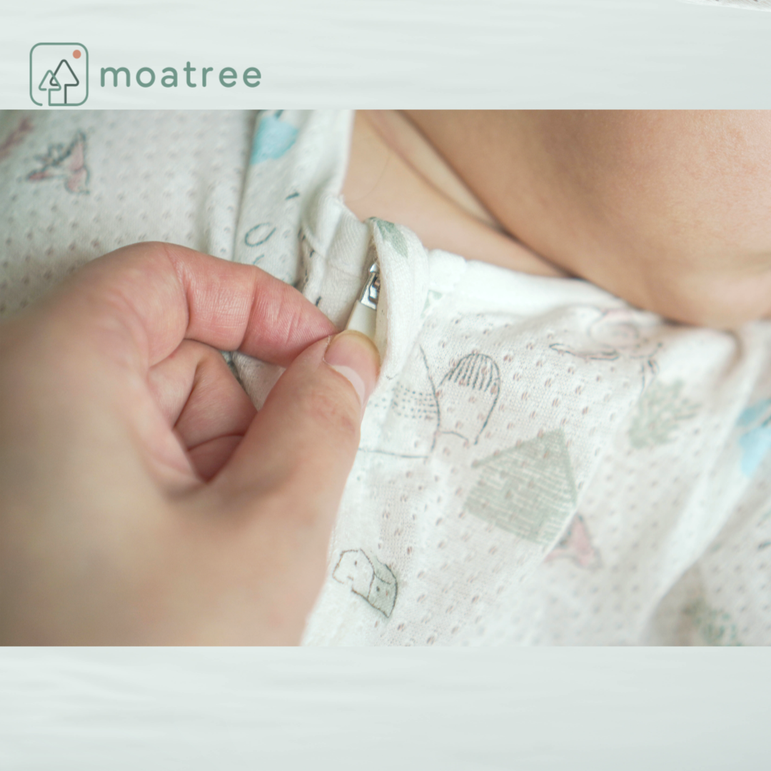 모아트리 아기슬리핑백 꿀잠슈트 수면조끼 신생아 아기수면잠옷 스와들졸업 오가닉 메쉬