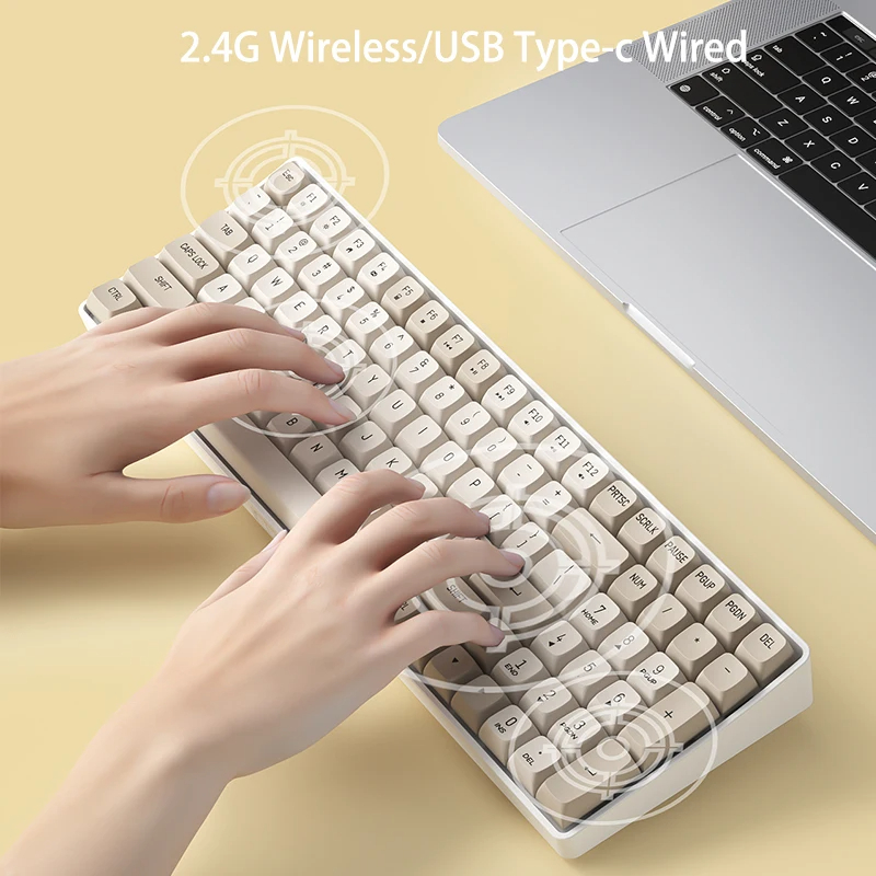 Aigo A100 게임용 기계식 키보드 무선 USB 2.4G 유선 PBT키 100키 이미지 6