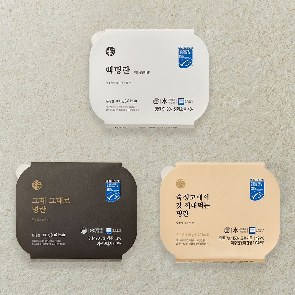 덕화명란 시그니처 2+2 명란 4팩 골라 담기 (저염 무색소 무보존료 요리용 프리미엄)