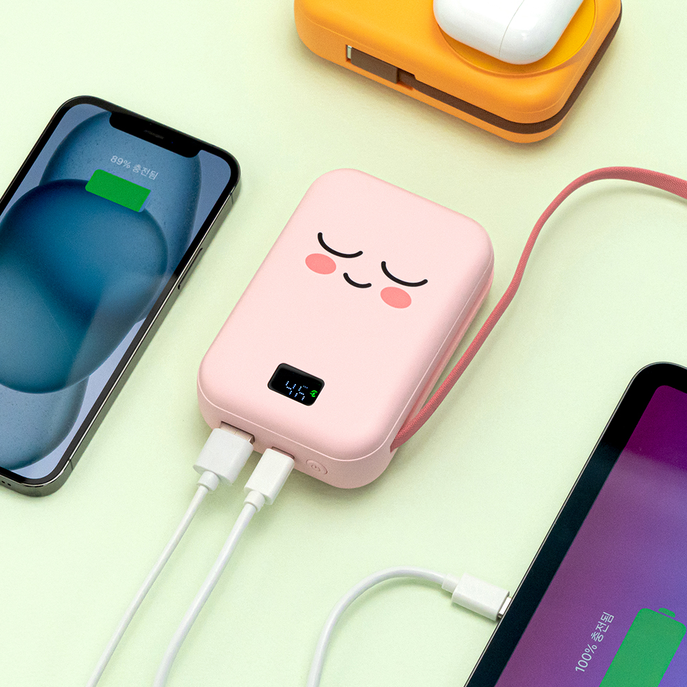 카카오프렌즈/니니즈 케이블형 맥세이프 고속충전 보조배터리 20000mAh, 콘 - 상세 이미지 5