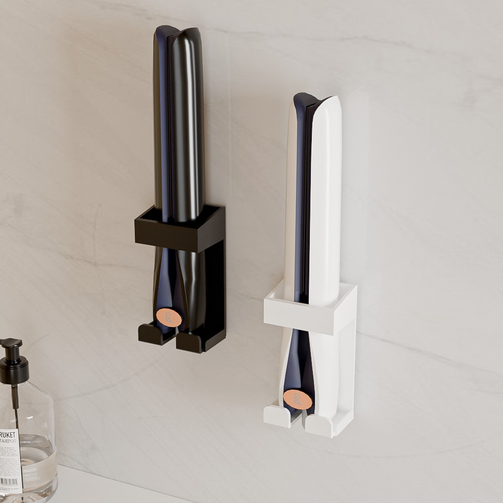 무타공 와이드 고데기거치대 봉고데기 드라이기 정리 수납 걸이