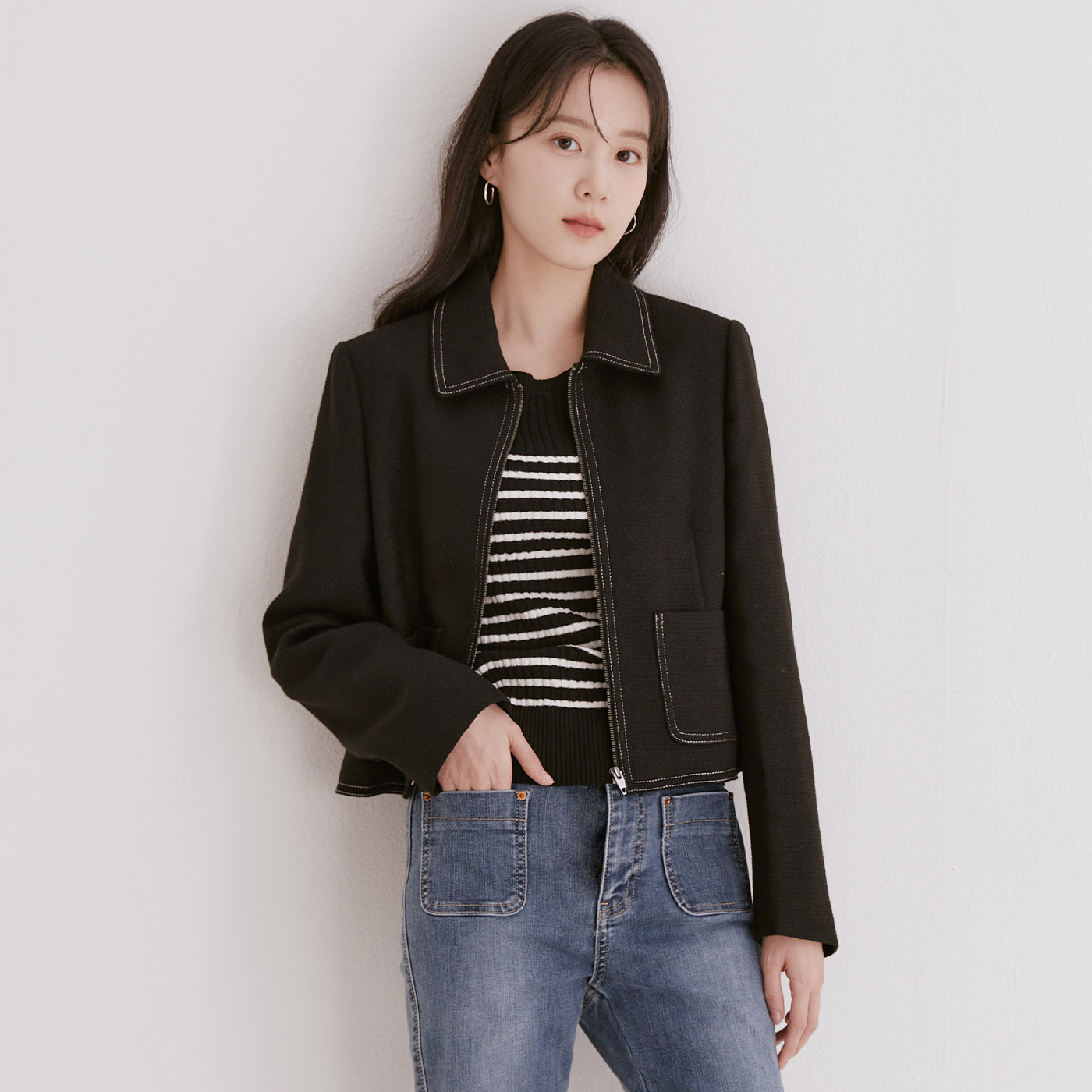 로엠 집업 자켓 RMJKE23R52 이미지 2