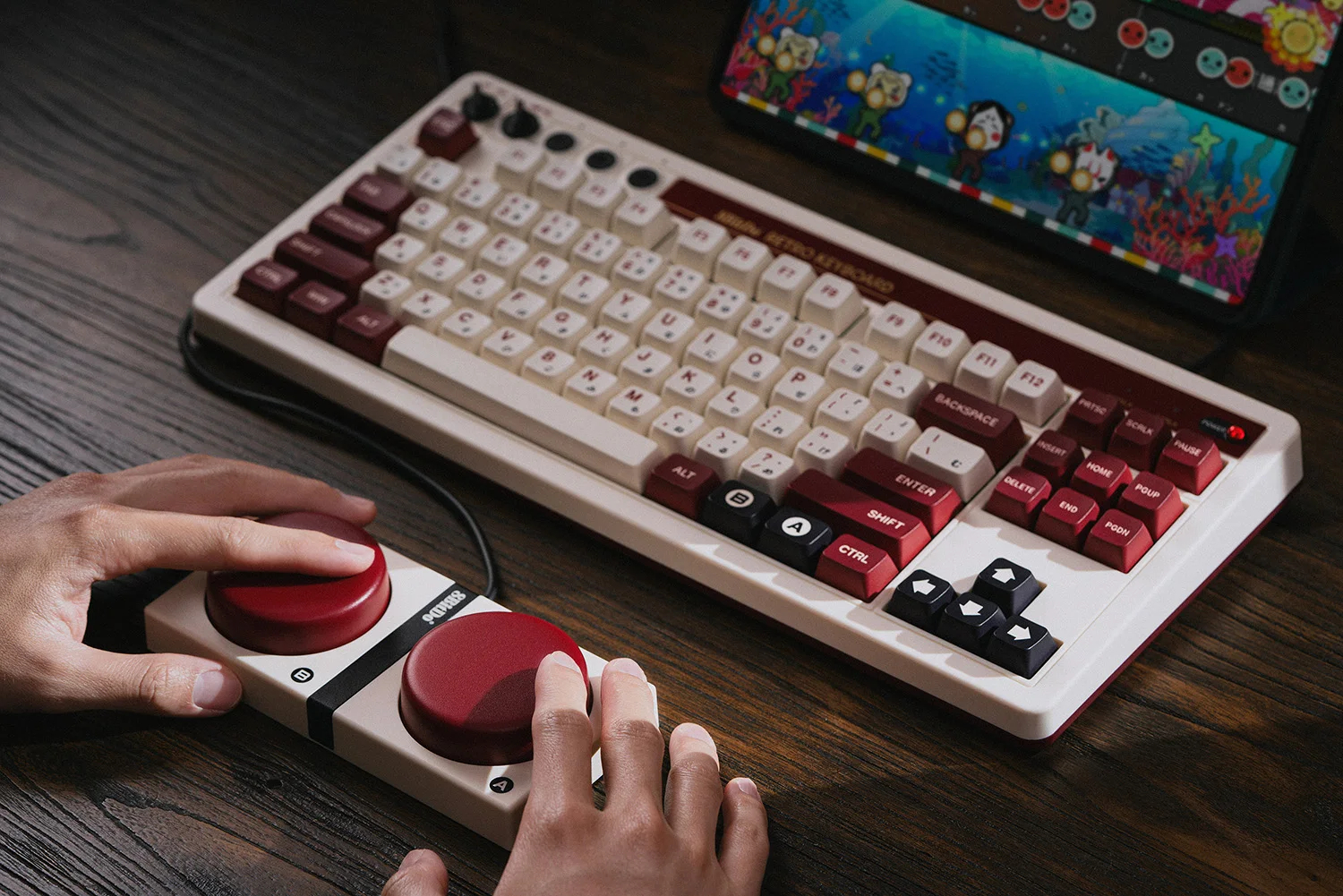 8BITDO 레트로 기계식 키보드 유무선 핫스왑 87키 게이밍 - 상세 이미지 3