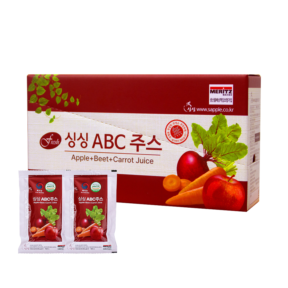 ABC 쥬스 주스 효능 클렌즈 마시는 수액 먹는 사과비트당근 1박스 100ml 20포 - 상세 이미지 2