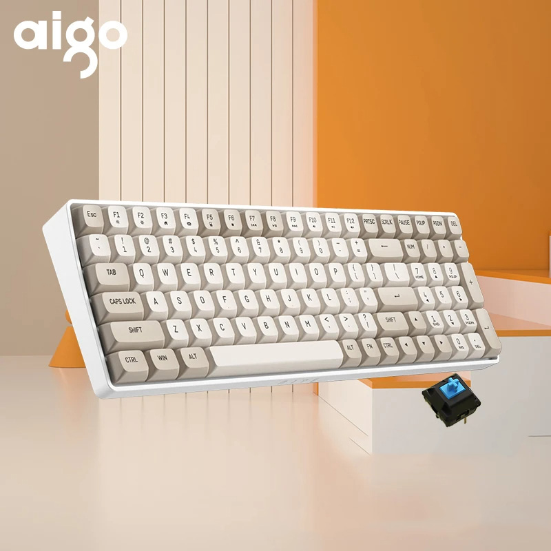 Aigo A100 게임용 기계식 키보드 무선 USB 2.4G 유선 PBT키 100키 - 상세 이미지 4