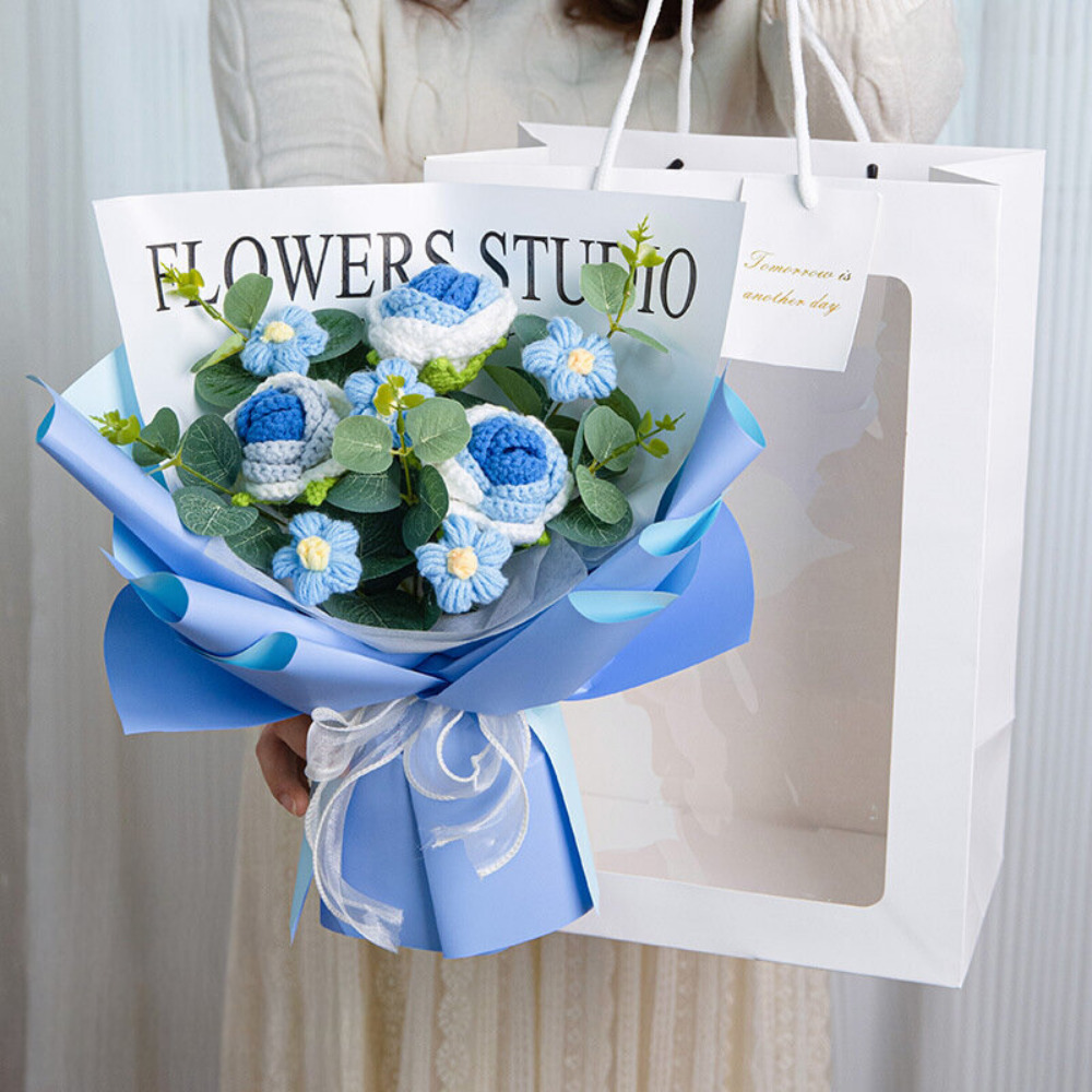 니트 꽃다발 뜨개꽃 조화 졸업식 꽃 선물 상세 이미지 5