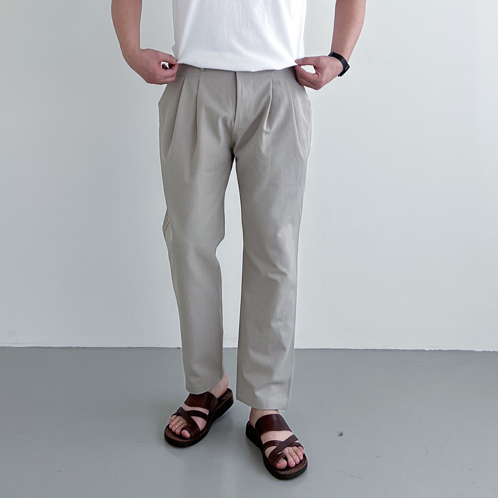 남자밴딩팬츠 남자치노팬츠 면바지 - 상세 이미지 5