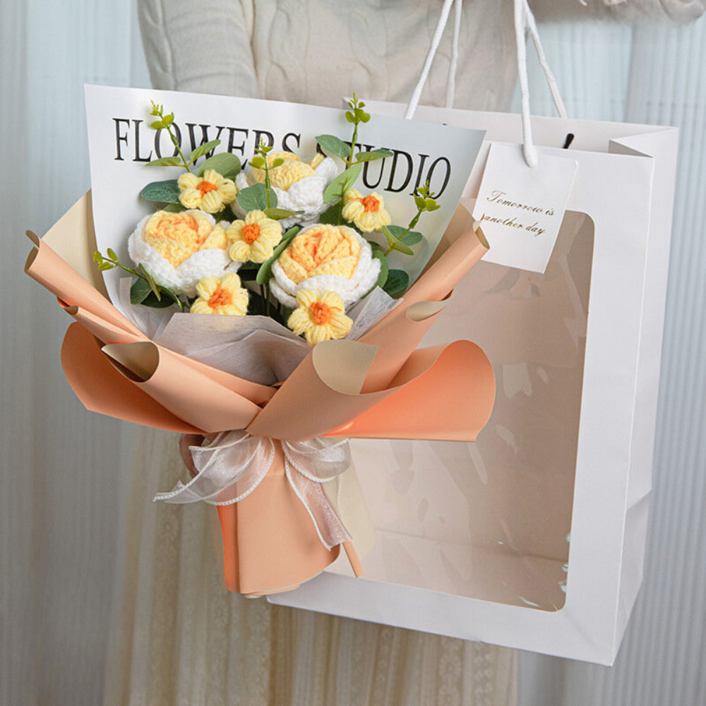 니트 꽃다발 뜨개꽃 조화 졸업식 꽃 선물 상세 이미지 4