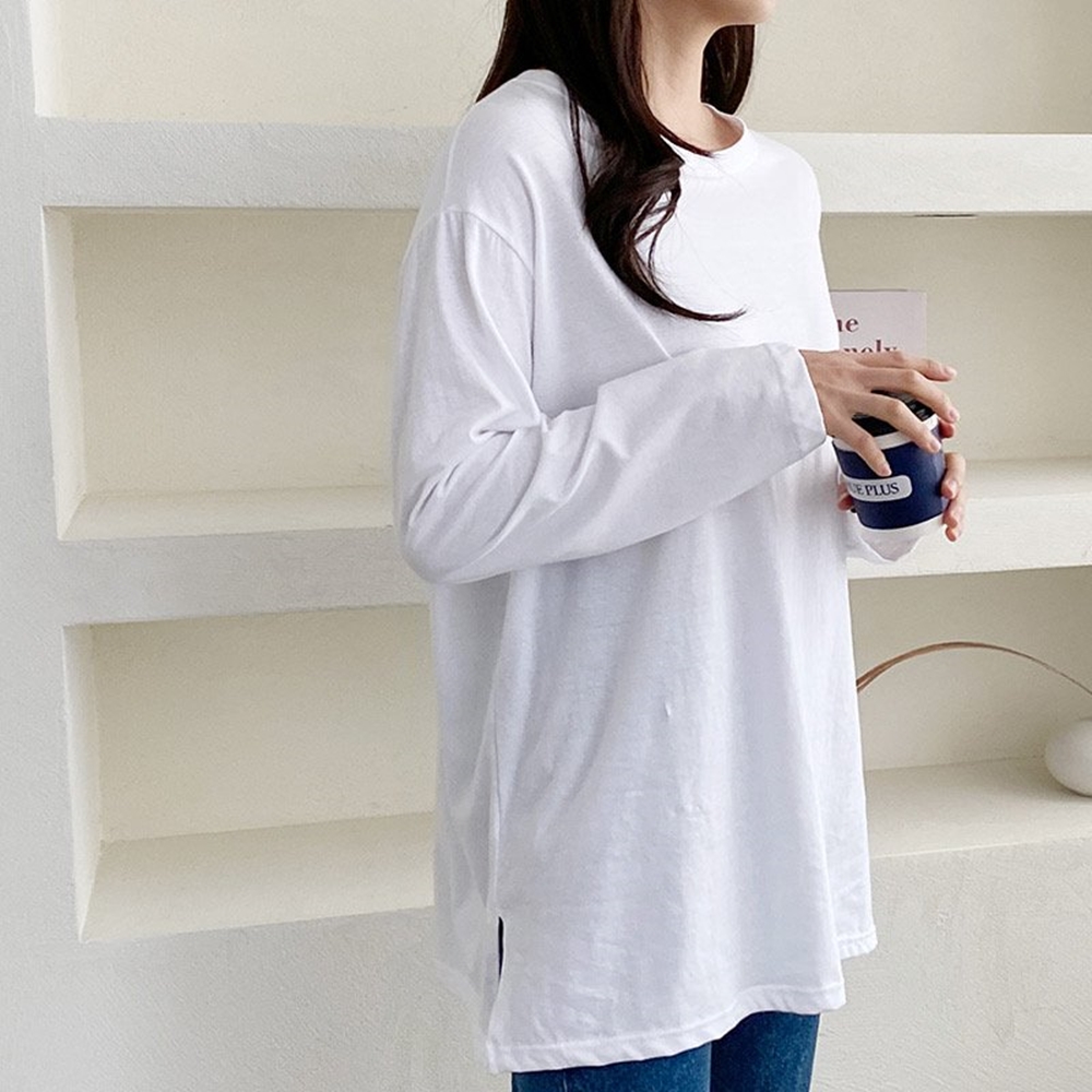 롱티셔츠 여성 기본 무지티 레이어드용 티셔츠 티셔츠 선택법 티셔츠 활용법