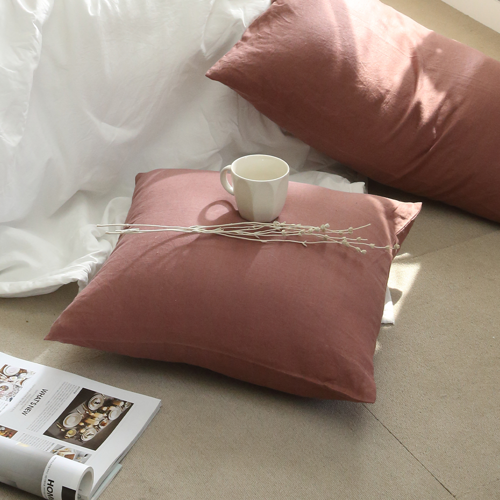 린넨 쿠션 커버 소파 인테리어 포인트 쿠션 50