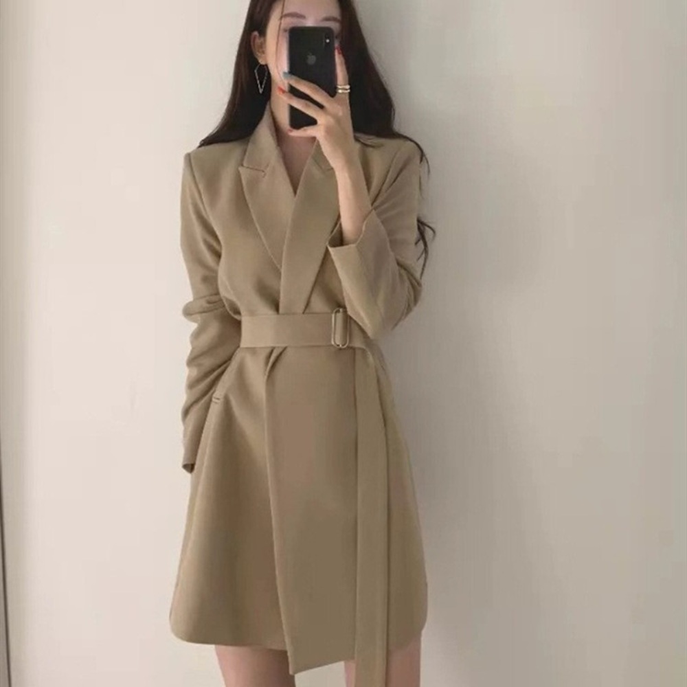 세 번째 결혼 70화 강세란 오세영 원피스 코트형 정장원피스 - 상세 이미지 3