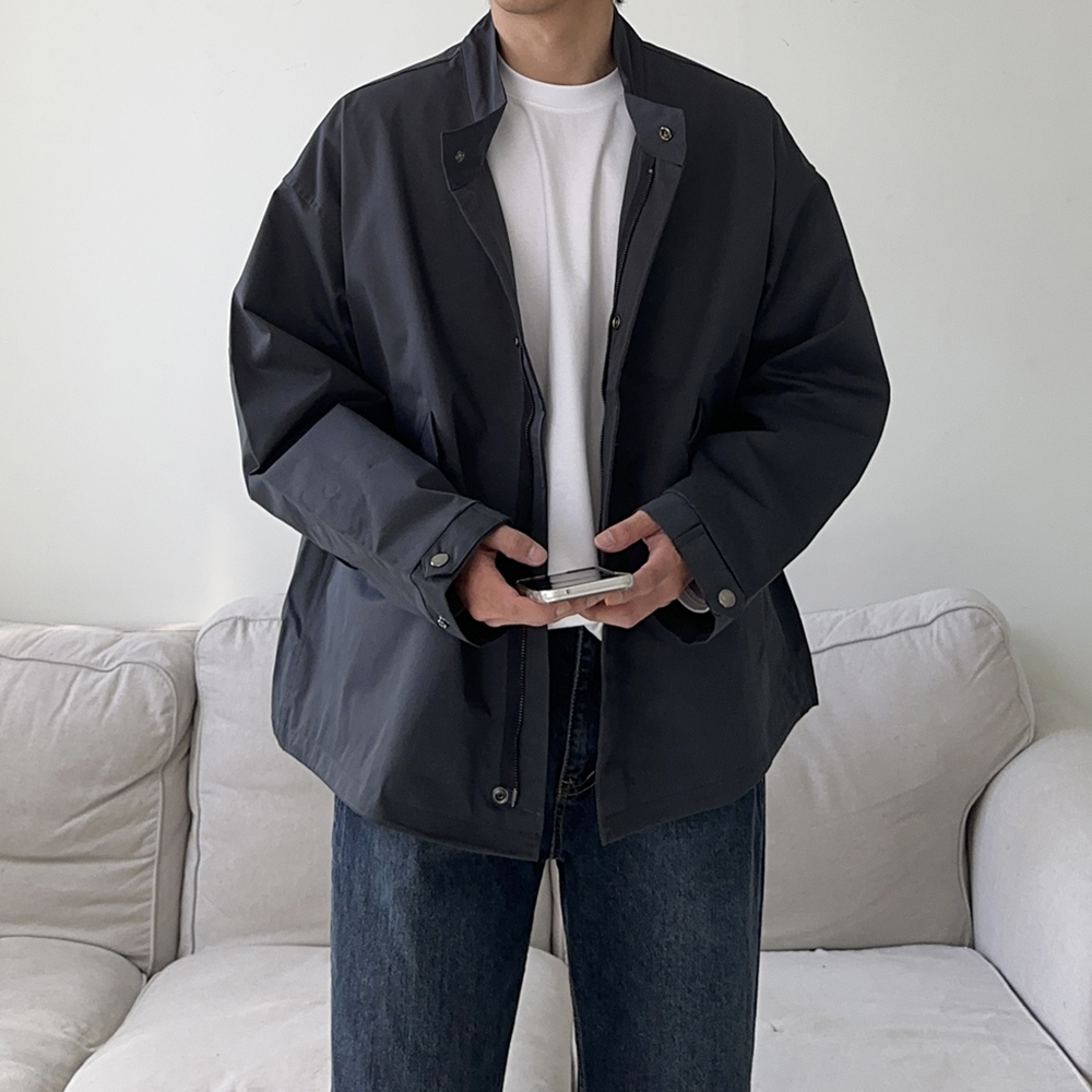 남자야상자켓 차이나카라 남자 봄 가을 사파리 자켓 이미지 2