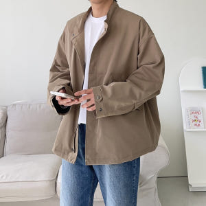 남자야상자켓 차이나카라 남자 봄 가을 사파리 자켓 착용 후기 | 사이즈/핏 총정리 - 상품 이미지 1
