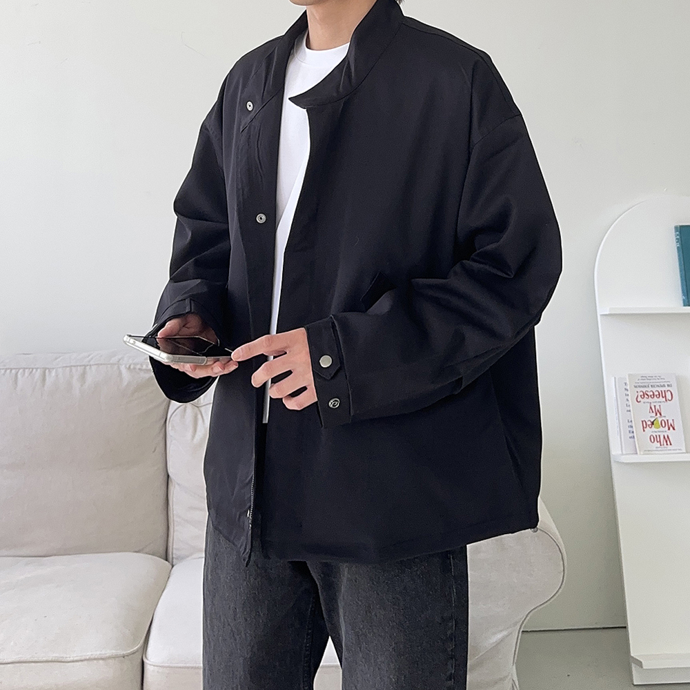 남자야상자켓 차이나카라 남자 봄 가을 사파리 자켓 이미지 3