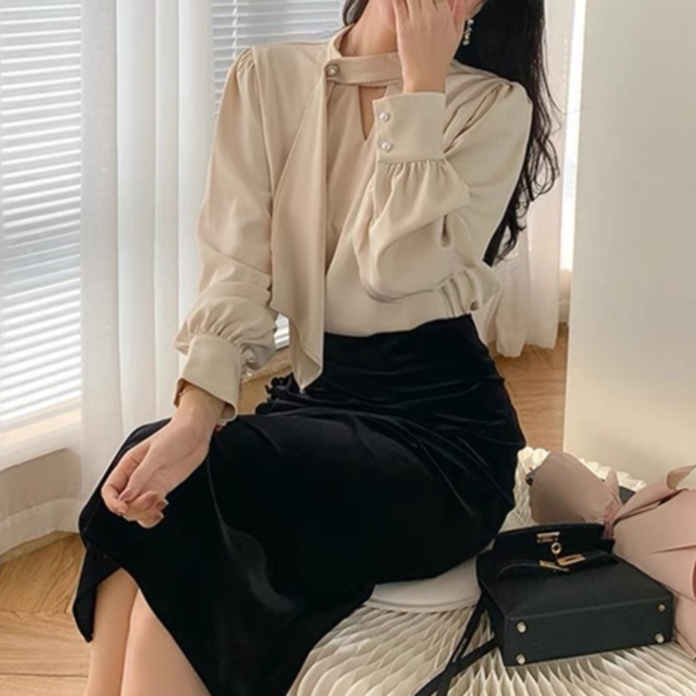 세 번째 결혼 67화 강세란 오세영 페미닌 진주 블라우스 하객룩 패션 이미지 2
