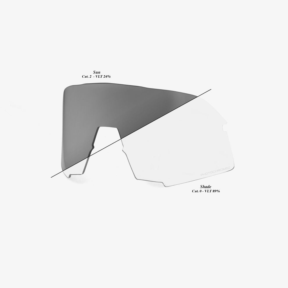 100% 백프로 고글 선글라스 렌즈 S3 Photochromic Clear/Smoke 변색 (69026-00006) - 상품 이미지