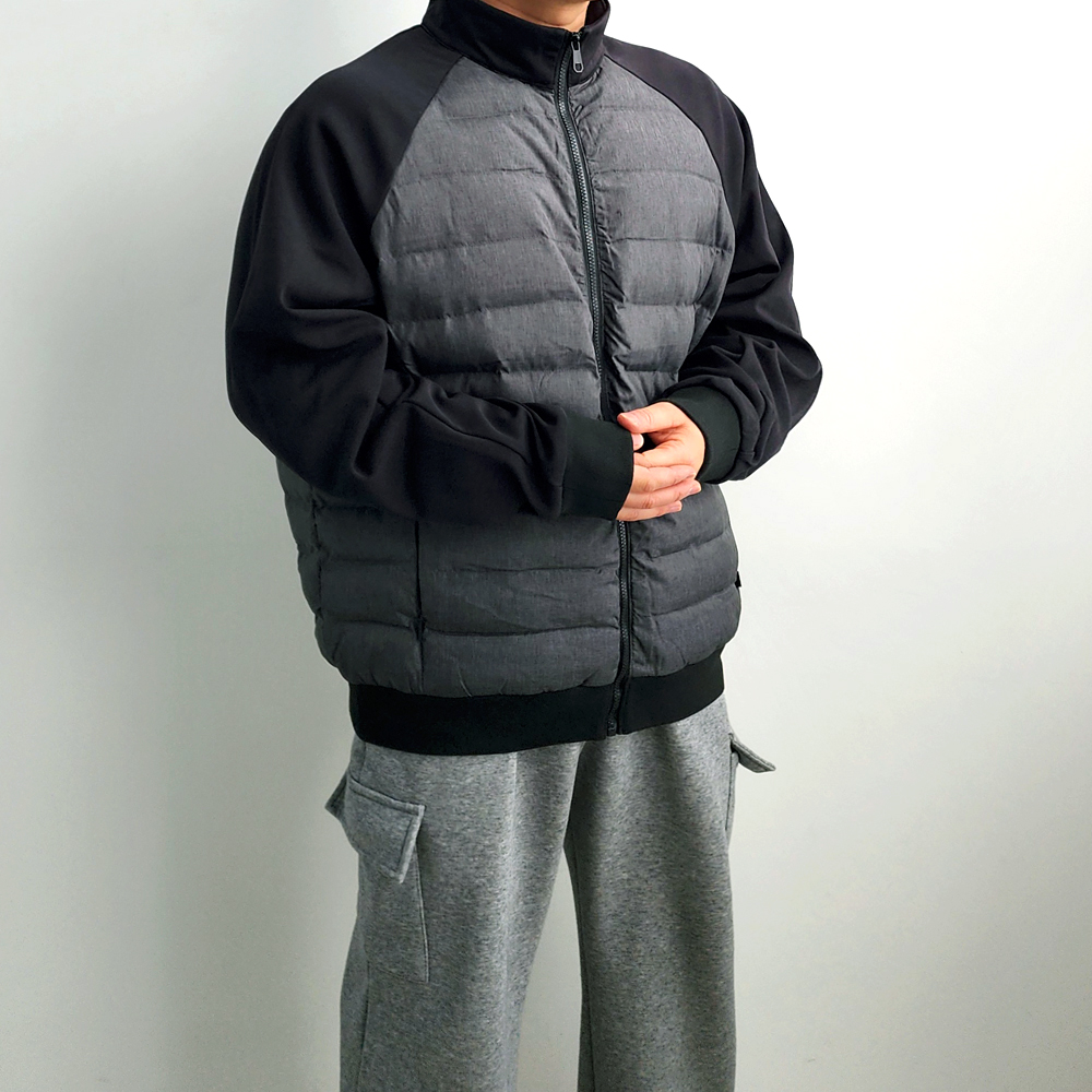 339 래글런 기모저지 패딩 점퍼 남자 빅사이즈 경량패딩 남성 나그랑 자켓 오버핏 3XL 이미지 8