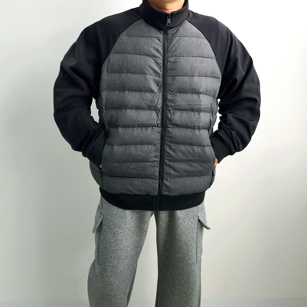 339 래글런 기모저지 패딩 점퍼 남자 빅사이즈 경량패딩 남성 나그랑 자켓 오버핏 3XL 이미지 6