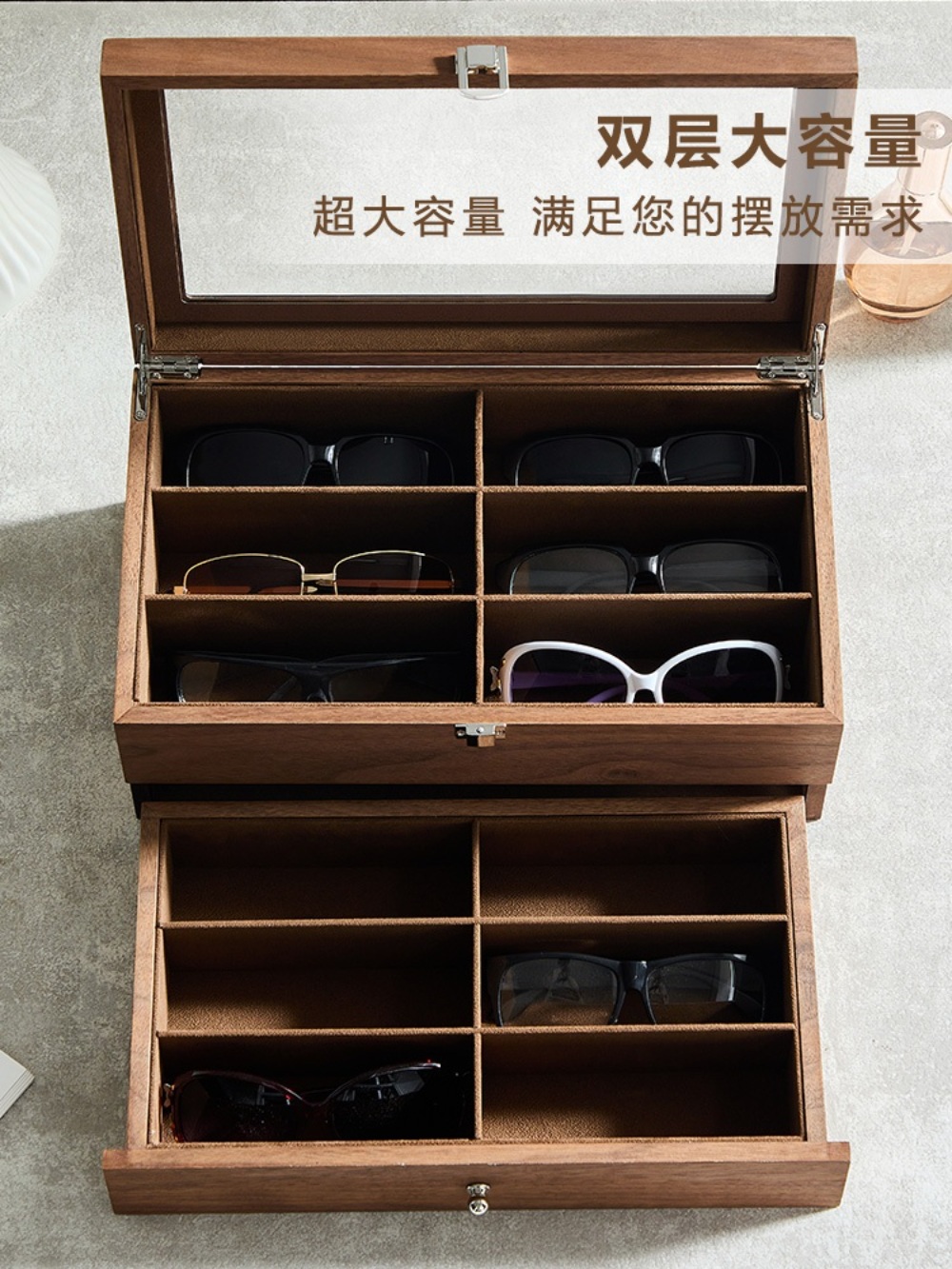 안경 진열장 수납 선글라스집 수납함 안경보관함 정리함 안경집 안경진열대 선글라스 - 상세 이미지 2