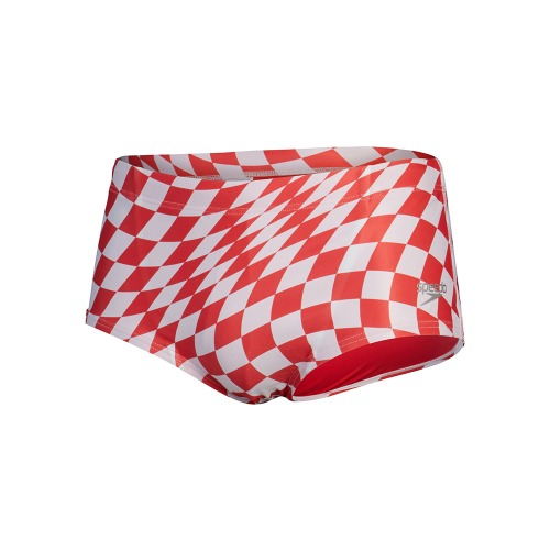 스피도 남자 숏사각 수영복 탄탄이 클럽 올오버 디지털 CHEQUERED FLAG (17cm) 레드화이트 - 상세 이미지 2