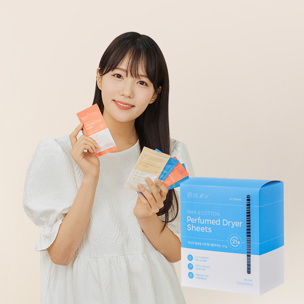르마엔코튼 21g 향기 폭탄 건조기 시트 (코튼스위트향, 레몬블라썸향) - 상세 이미지 4