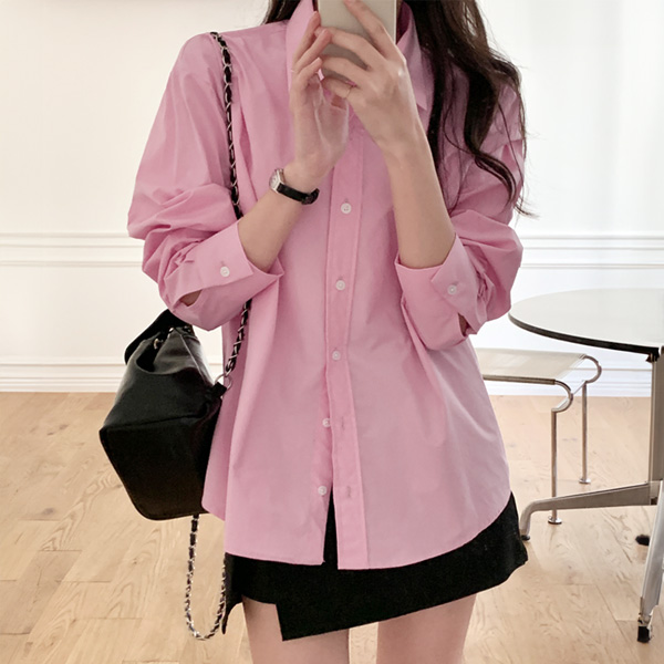 모닝 세미루즈핏 코튼 셔츠 bs7826