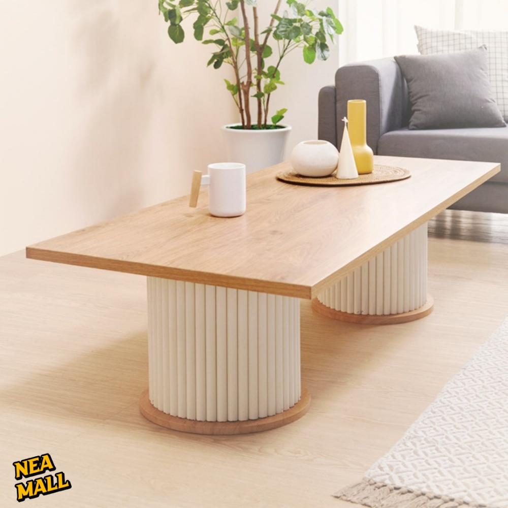 1500 원형 기둥 인테리어 거실테이블 좌식테이블 낮은테이블