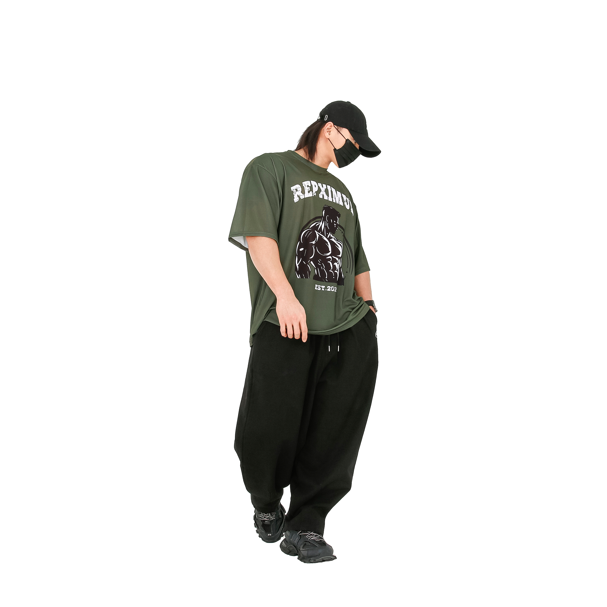 렙시멈 짐웨어, 기능성 쿨 메쉬 자이언트 핏 티셔츠 (4Colors) 이미지 8