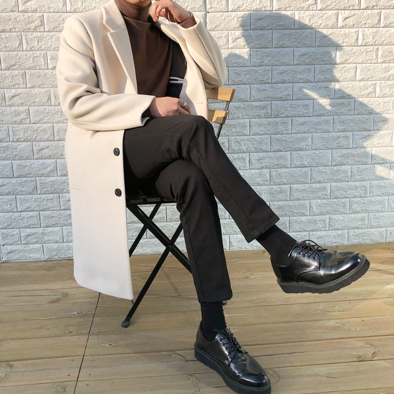 남자 롤린스 봄 가을 워싱 스판 일자 슬림 치노 슬랙스 바지 이미지 2