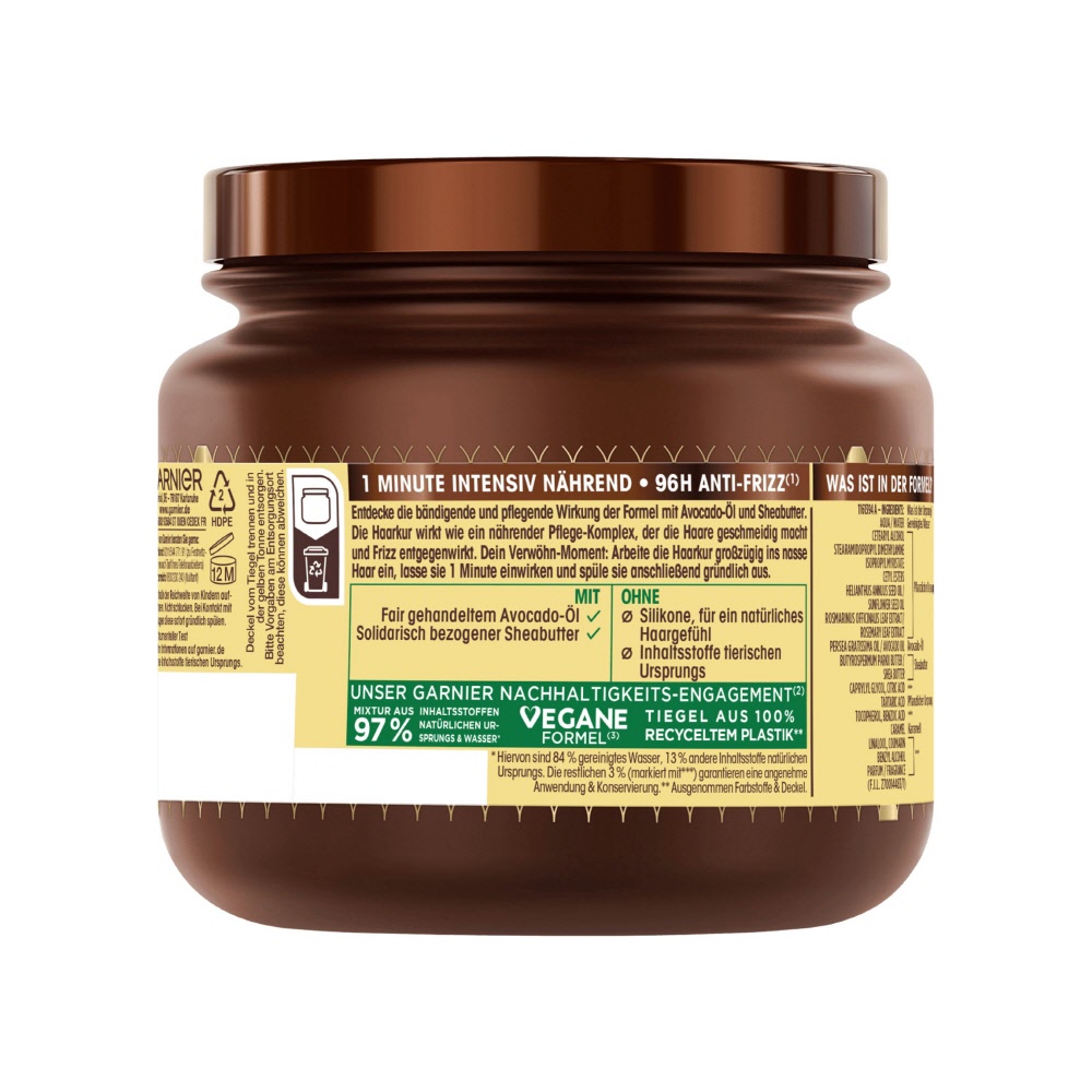 가르니에 1분 헤어팩 헤어마스크 트리트먼트 아보카도 허니 아르간오일 카멜라오일 340ml 이미지 7