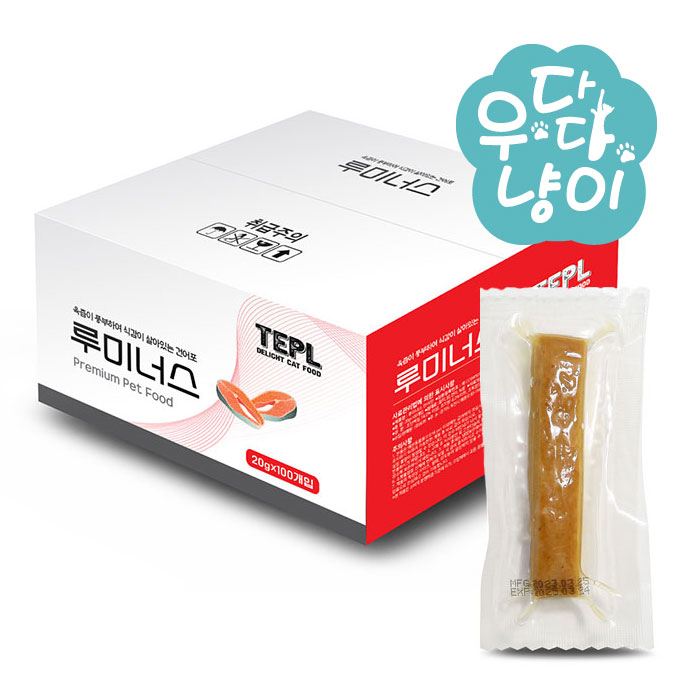 테플 루미너스 연어살 20g x 100개 대용량 고양이간식 제품 이미지