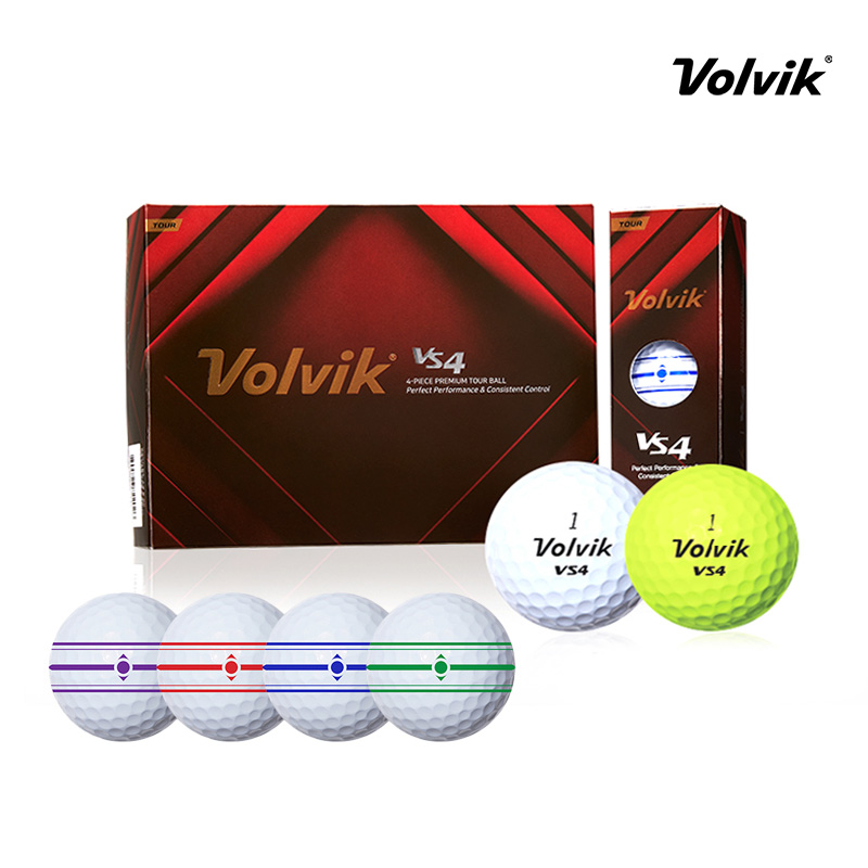볼빅 TOUR V-FOCUS NEW VS4 골프공 4피스 12구 화이트 3선라인 - 상품 이미지