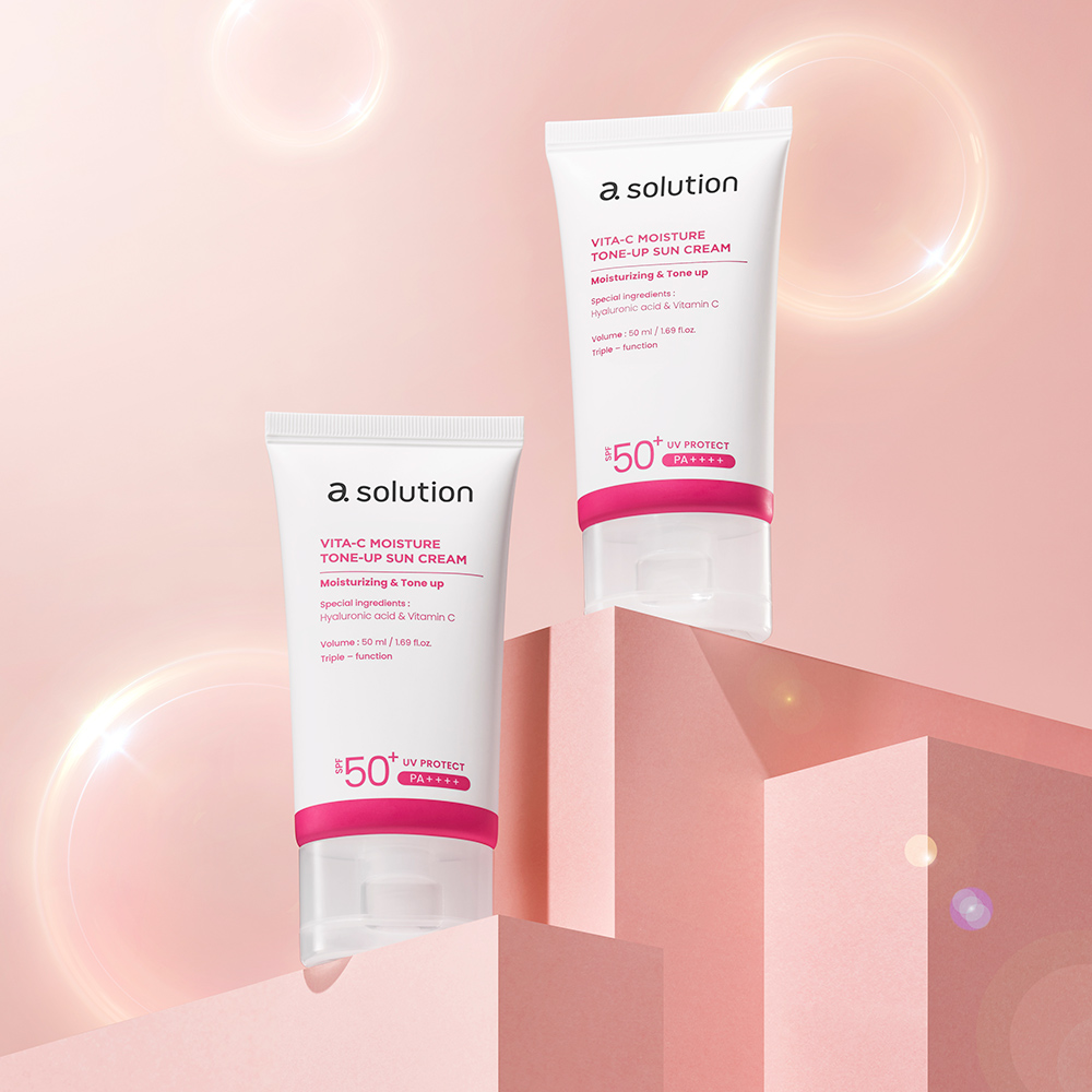 에이솔루션 비타C 수분 톤업 선크림 50ml 2개 기획 SPF50+ PA++++ - 메인 이미지