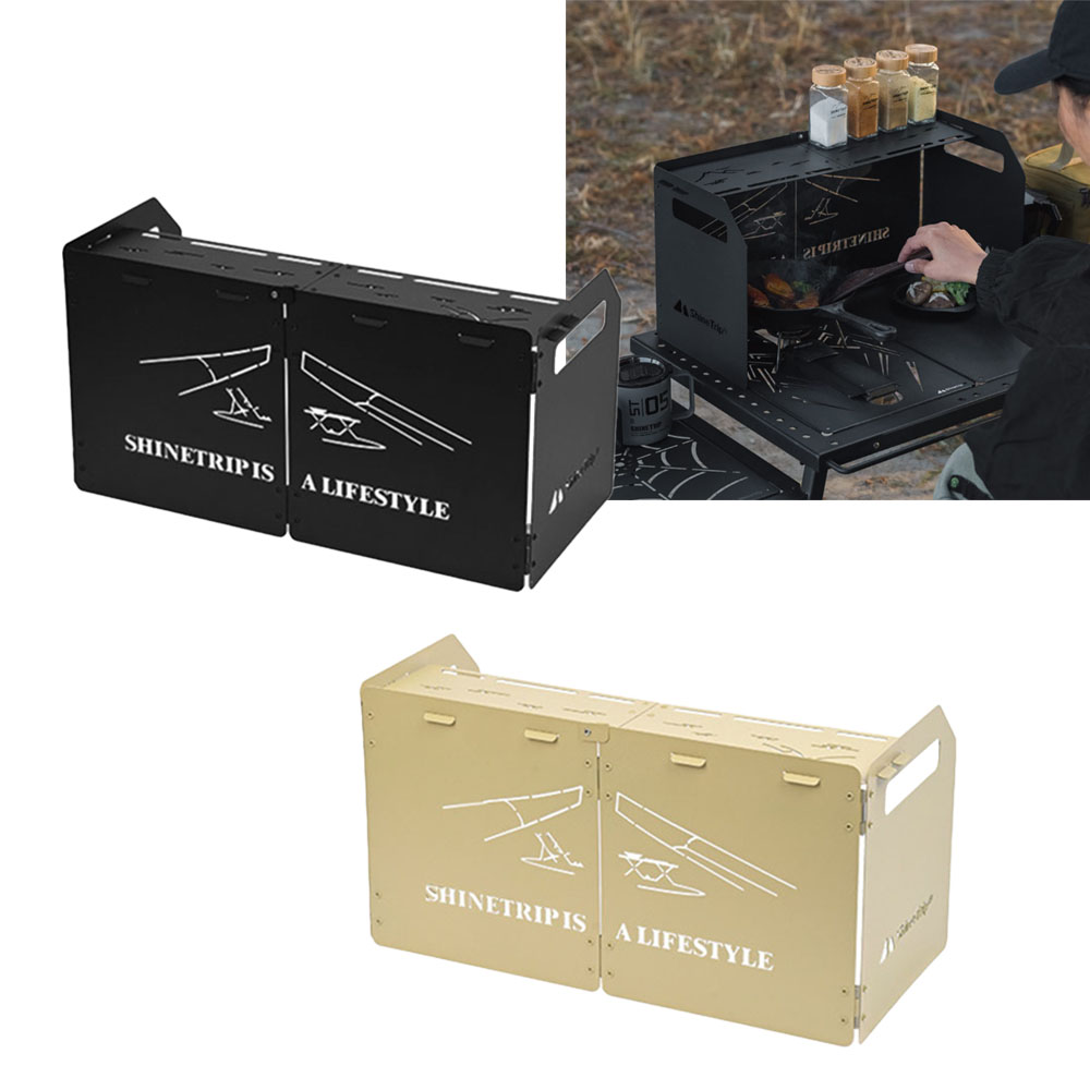 캠핑 가스 버너 바람막이 가림막 멀티 선반 쉘프 겸용 접이식 IGT 테이블