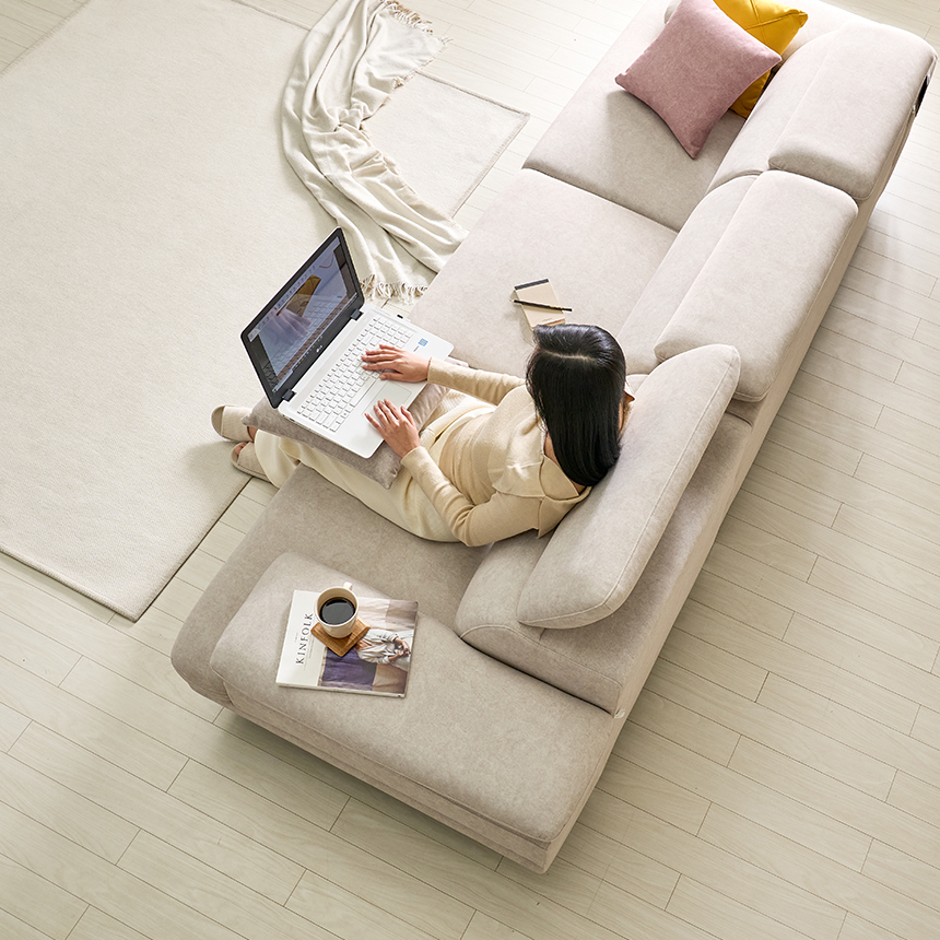 서광퍼니처 뉴네오 조야 아쿠아텍스 패브릭 4인용 소파 sk