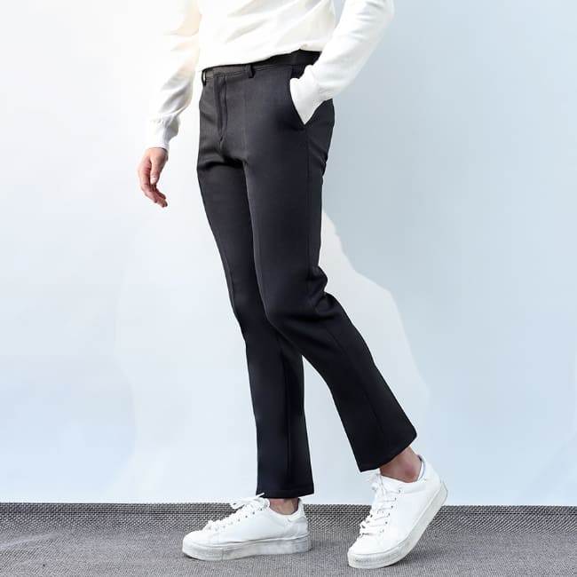 남자 사바시아 사계절&기모 2타입 9부 10부 일자 슬림 스판 슬랙스 - 상세 이미지 5