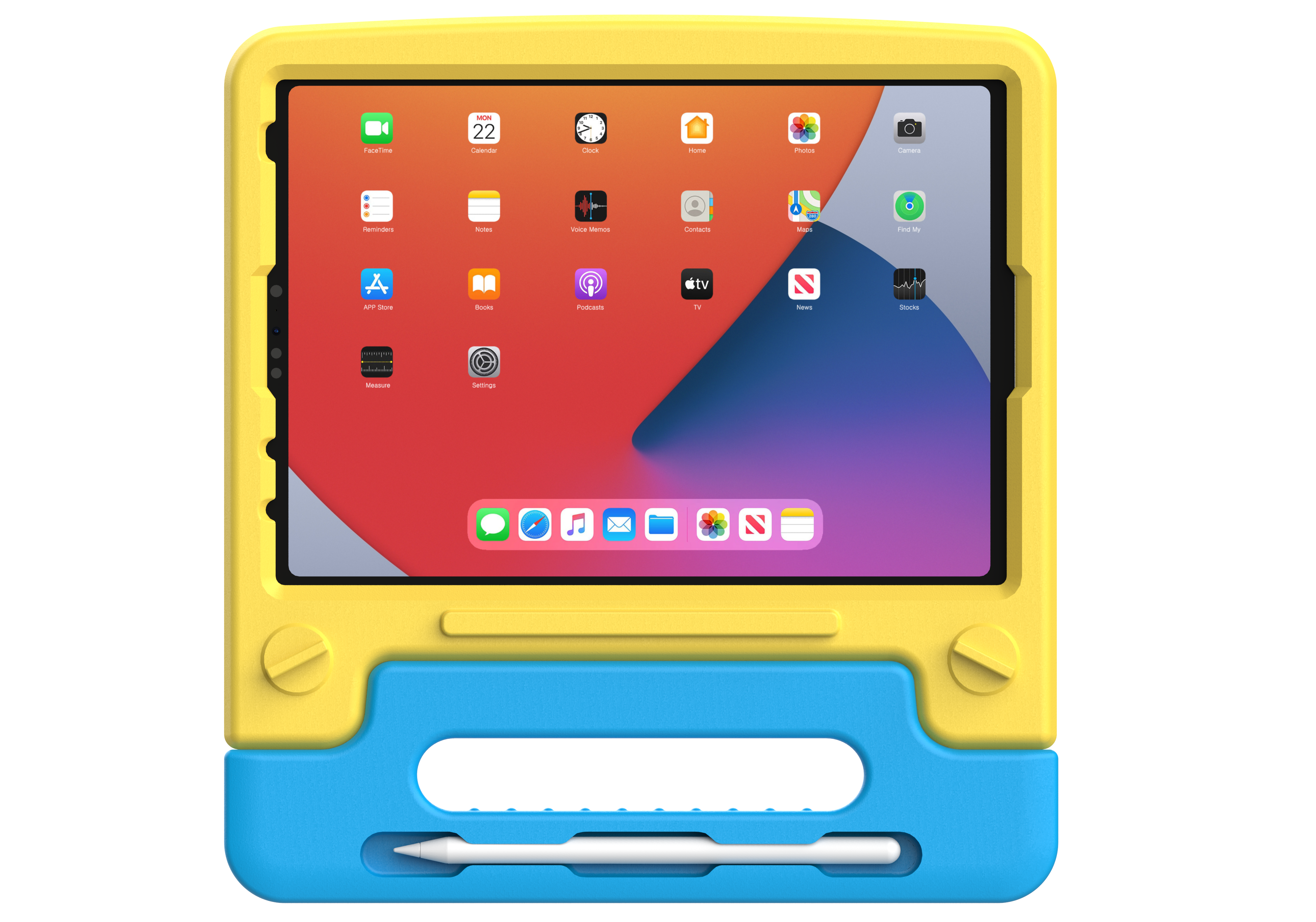 랩씨 충격 방지 에바폼 유아용 키즈 스탠드 케이스 옐로우, 아이패드 에어 4-5세대 27.7cm(10.9인치) - 상세 이미지 5