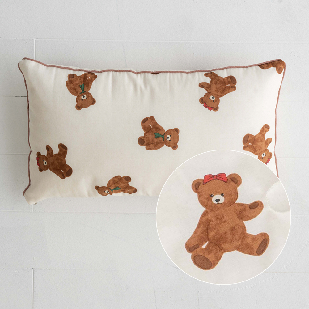 메리투투 NEW 모달 사계절 모카베어 어린이집 유아 낮잠베개(솜포함)