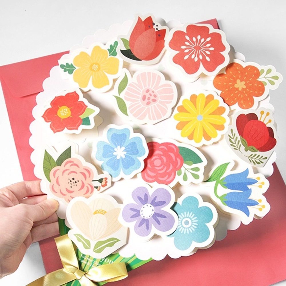 꽃다발 편지 롤링페이퍼 스승의날 이색 입체 편지지 제품 이미지