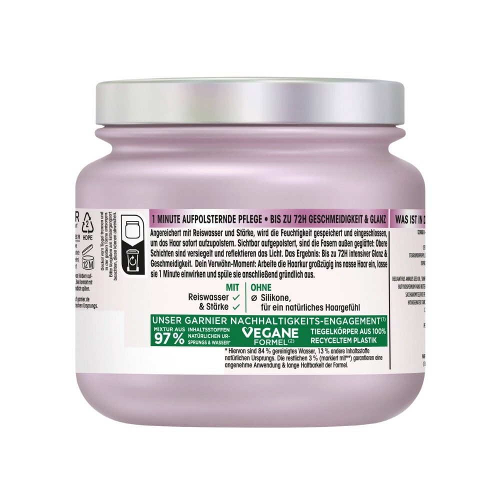 가르니에 1분 헤어팩 헤어마스크 트리트먼트 아보카도 허니 아르간오일 카멜라오일 340ml - 상세 이미지 5