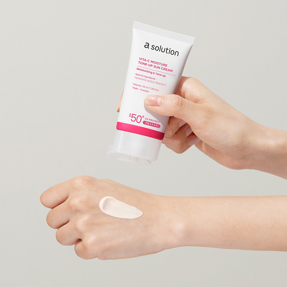에이솔루션 비타C 수분 톤업 선크림 50ml 2개 기획 SPF50+ PA++++ - 상세 이미지 4