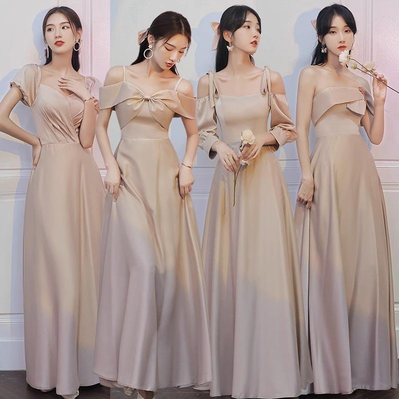 브라이덜샤워 이브닝 원피스 2부 셀프웨딩 피로연 유색 드레스 - 상품 이미지