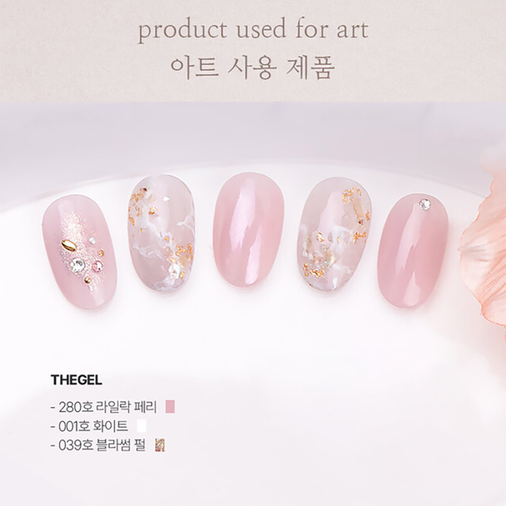 더젤 봄네일아트 데일리 라일락 마블 네일아트 택1 001 화이트 이미지 4